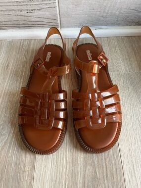 Melissa Women’s Possession Fresh Brown Sandals Open Toe - Size 9